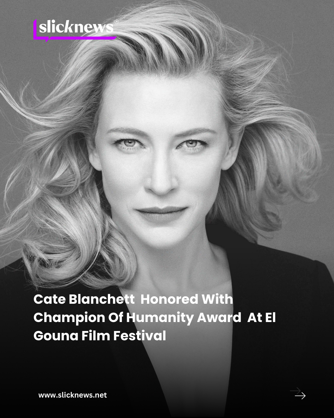 This October at the 8th El Gouna Film Festival, the iconic Cate Blanchett will be celebrated with the Champion of Humanity Award. The honor reflects her tireless advocacy for refugees and displaced people. As a UNHCR Goodwill Ambassador, she continues to champion dignity and hope. A fitting tribute to both her artistry and compassion.
